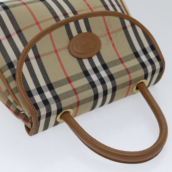 Burberrys Nova Check Hand Bag Canvas 2way Brown Auth yk11790 - Picture 6 of 16